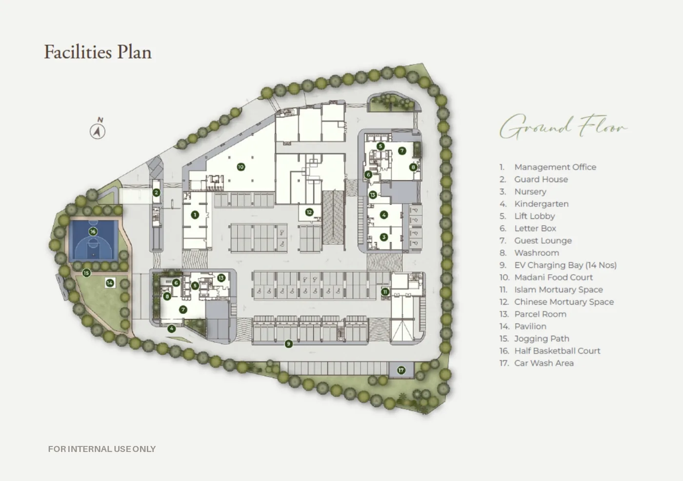 D'Parc facilities plan, ground floor