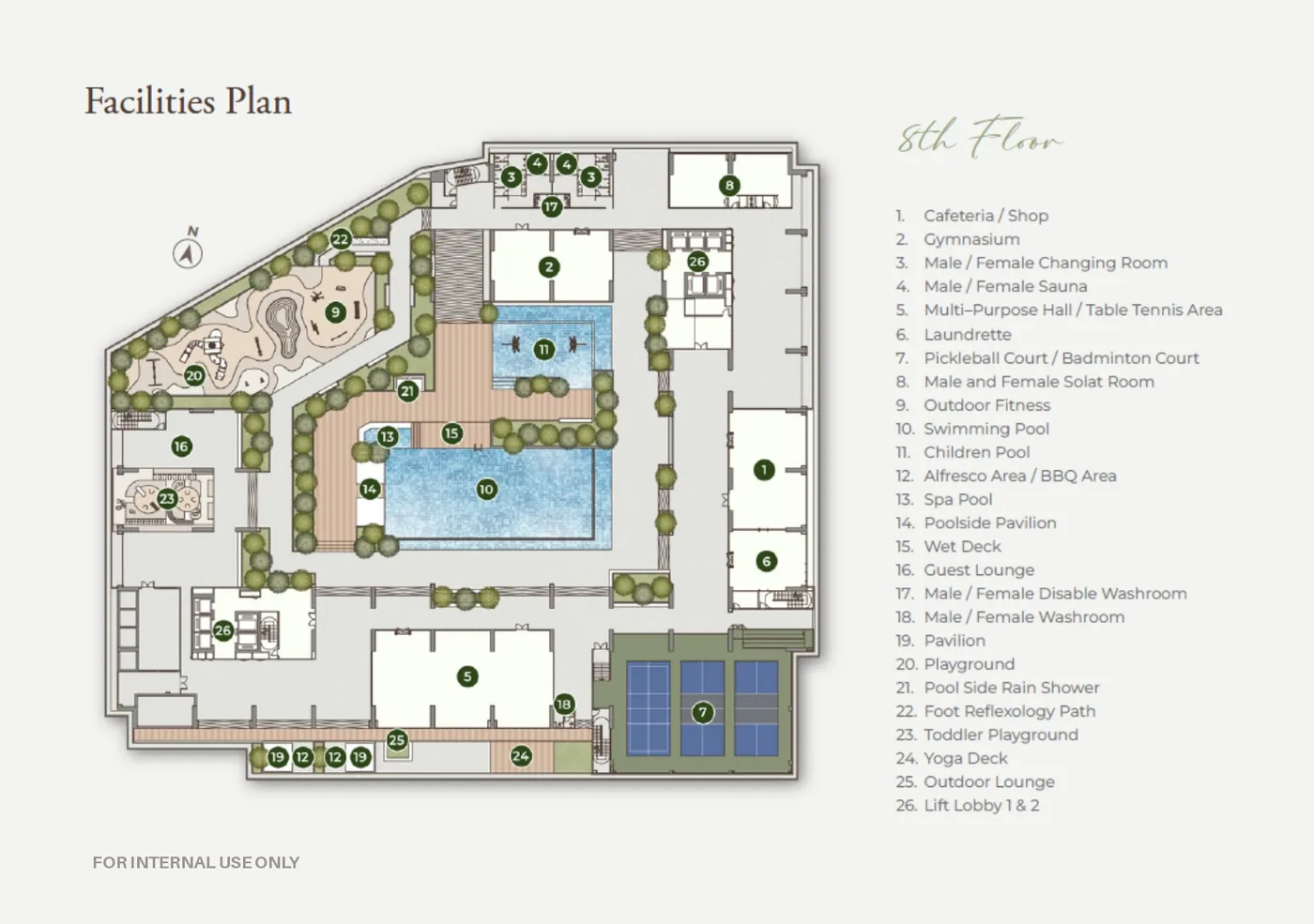 D'Parc facilities plan, level 8